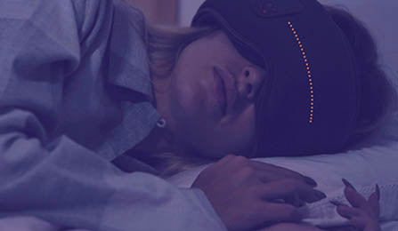 Dreamlight is a sleeping mask that uses lights and sounds to help you sleep better