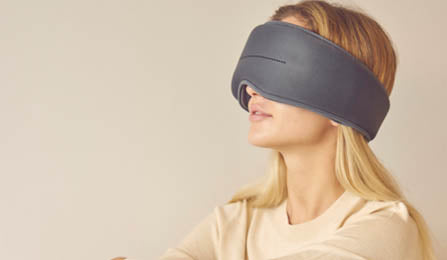 I tried out a sleep mask that emits light from the inside to wake you up naturally